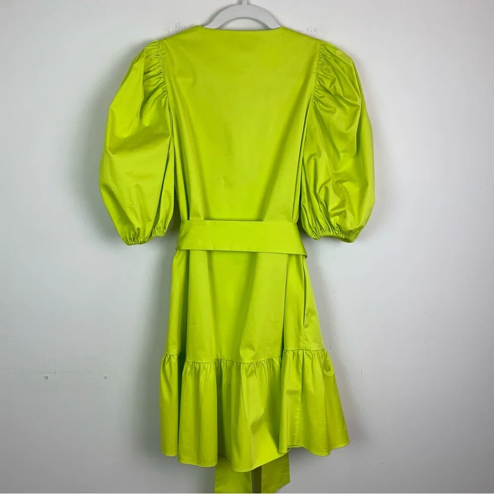 Ted Baker Sofia Ruffle Mini Dress Bright Green Size 4 - Picture 10 of 16